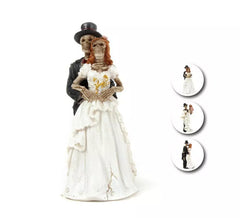 Skeleton Bride and Groom Resin Figure in assorted models of 3.5x9.8x5 cm