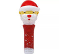 Figura de Papá Noel con varita, luz y cuerda de 13 cm