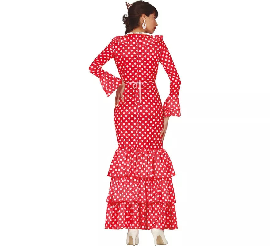 Flamenca Rojo con Lunares para mujer