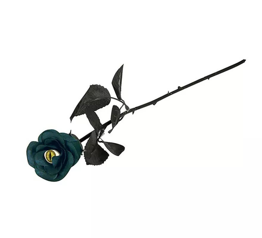 Translation missing: en.Flor azul y negra con Ojo de Gato de 42 cm