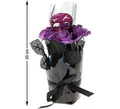 Flower with black and purple Skull 20 cm