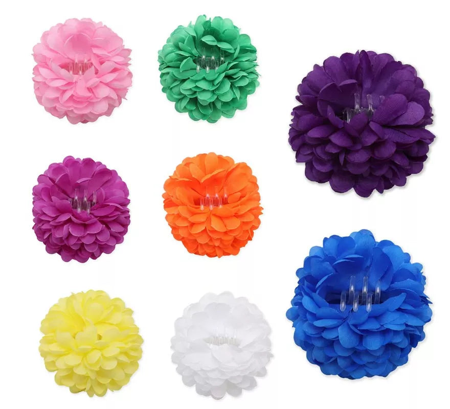 Translation missing: en.Flor con pinza para el cabello en varios colores de 11 cm