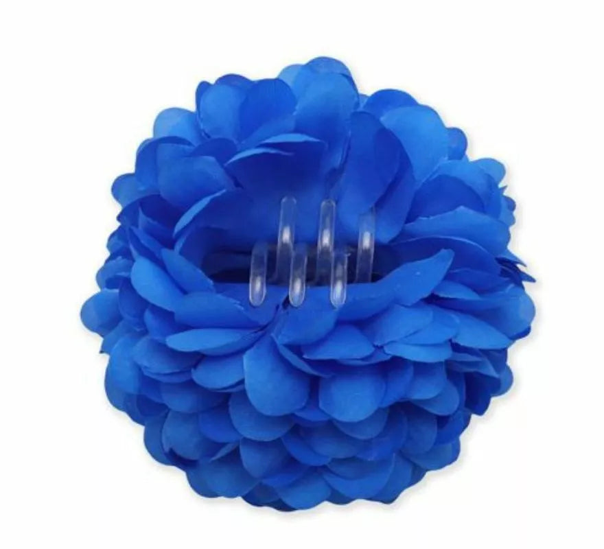 Flor con pinza para el cabello en varios colores de 11 cm