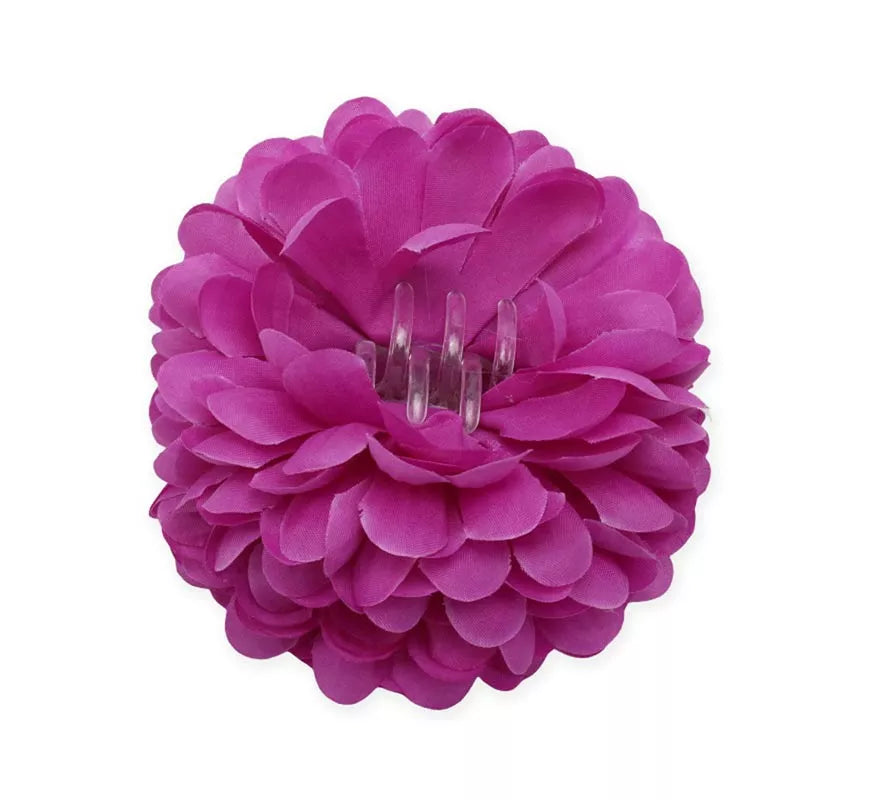 Translation missing: en.Flor con pinza para el cabello en varios colores de 11 cm