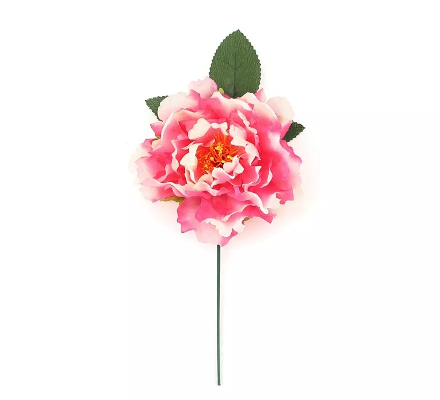 Translation missing: en.Flor con Pinza rosa y blanco de 14 cm