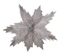 Flor de Navidad Plata de 25 cms