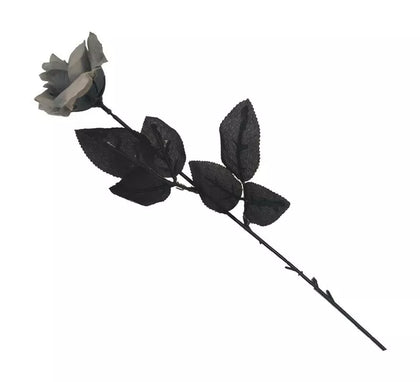 Flor gris Novia Cadáver de tela de 42 cm