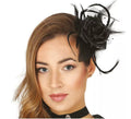 Flor Negra para Pelo con Clip