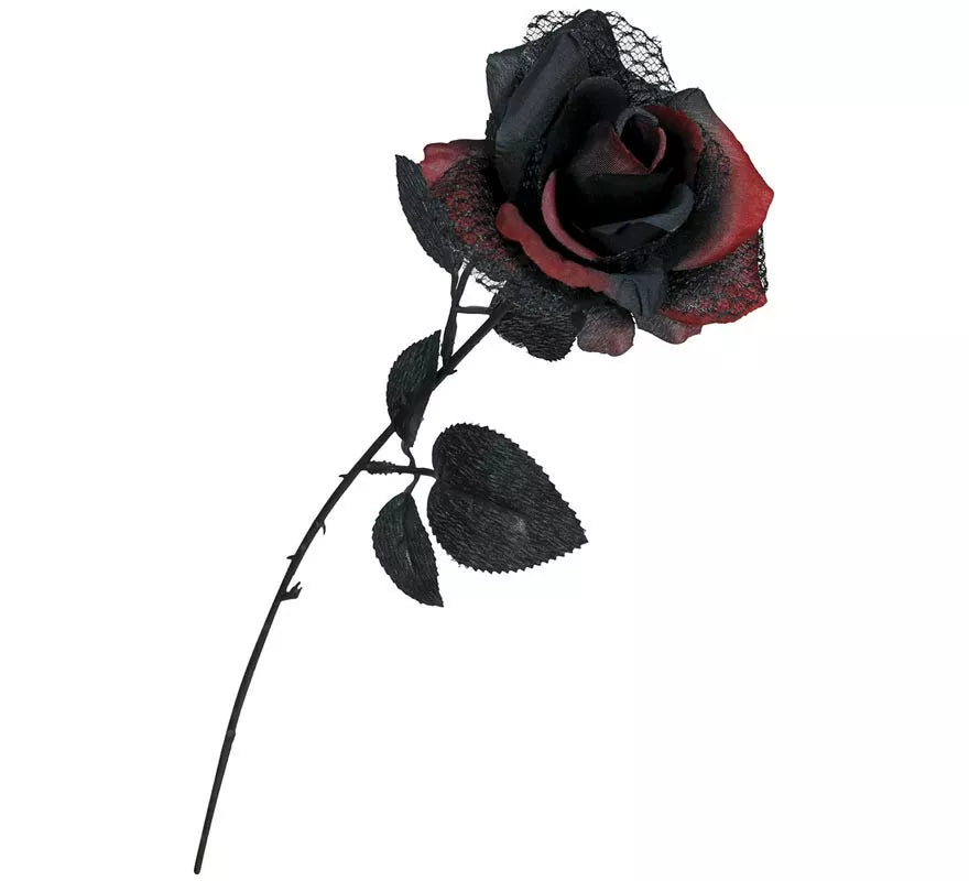 Flor Roja y Negra 40 cm