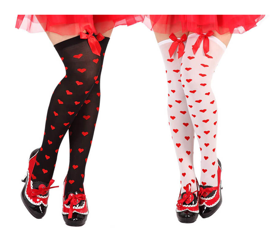 Translation missing: es.Medias liga con corazones talla única 2 surtidos