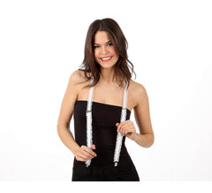 White Bow Suspenders