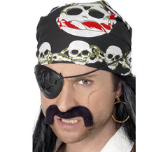 Pirate Bandana with Red and Green Skulls