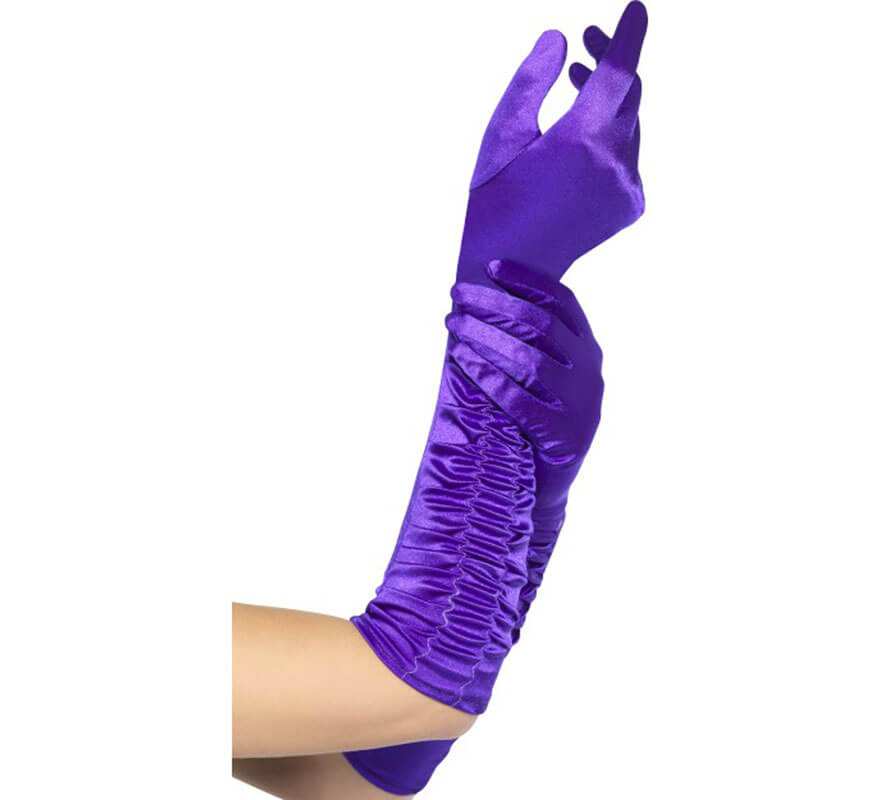 Translation missing: en.Guantes Largos de Seductora Morados 46 cm para Mujer