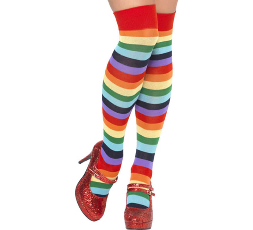 Translation missing: en.Calcetines largos multicolor de Payaso