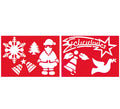 Bolsa de 2 plantillas alegóricas Navideñas 35x25cm