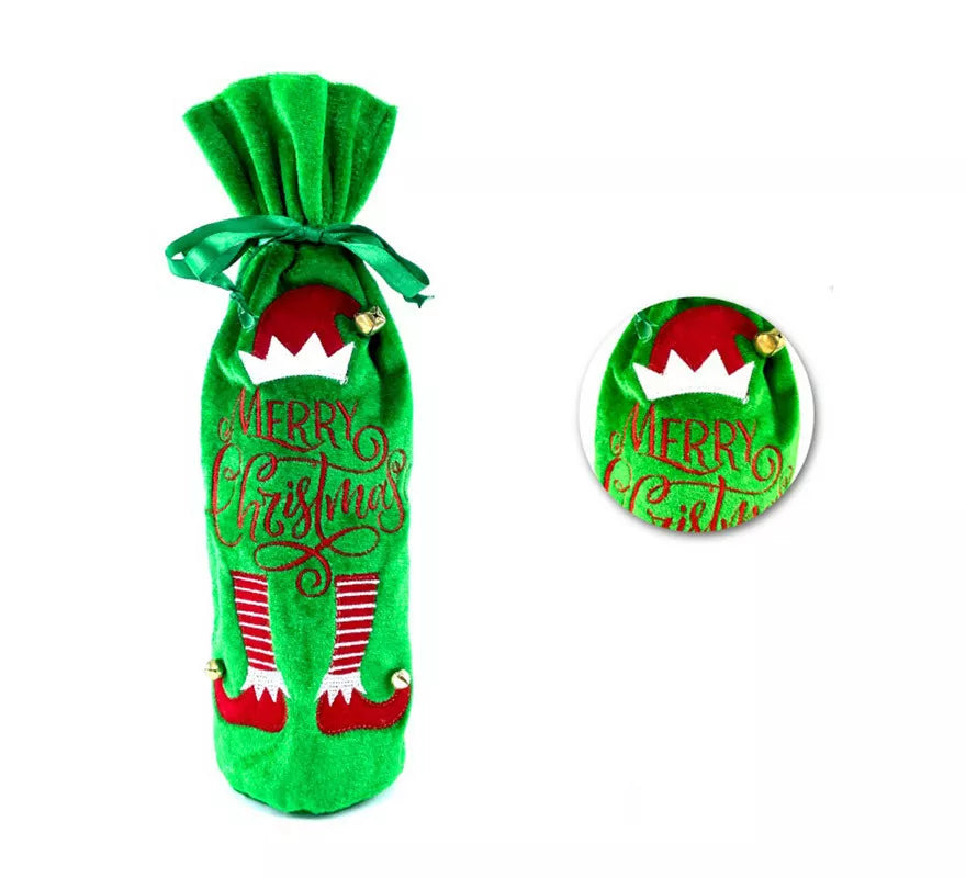 Translation missing: en.Funda de Botella de Navidad de Elfo de 14x35 cm