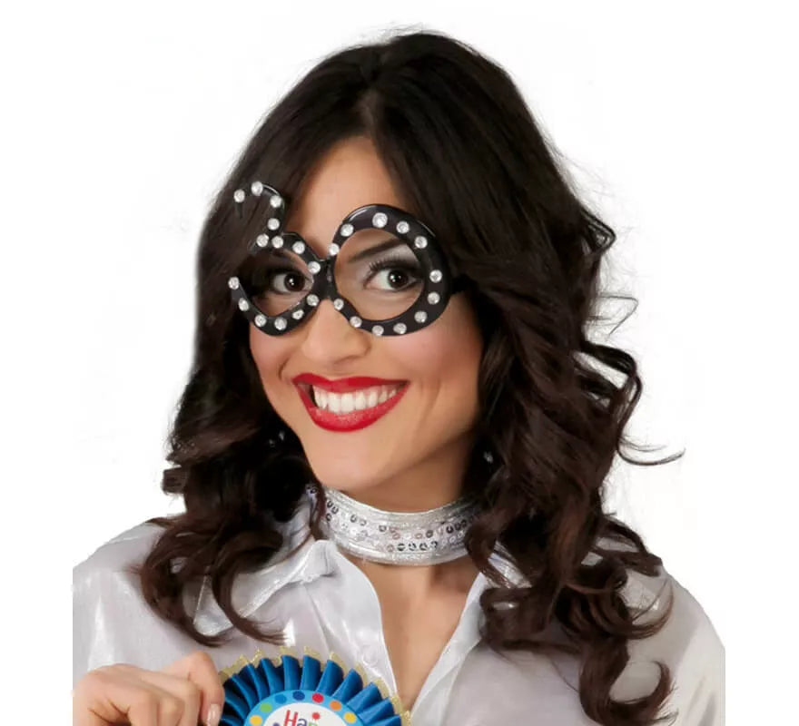 Translation missing: en.Gafas 30 años negras con brillantes