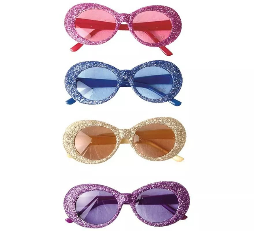 Translation missing: en.Gafas Años 60 con purpurina en colores surtidos