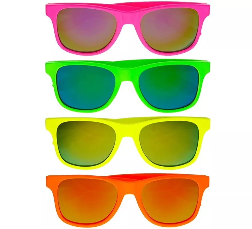 Gafas Años 80 neón con Lentes en varios colores