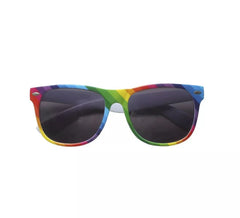 Adult semi-wavy rainbow glasses