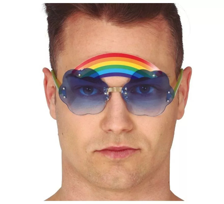 Gafas Azules con Arcoíris