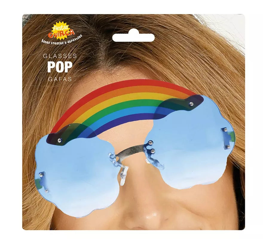 Gafas Azules con Arcoíris