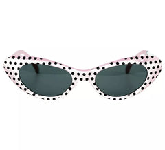 Girl's glasses from the 40s or 50s with white polka dots