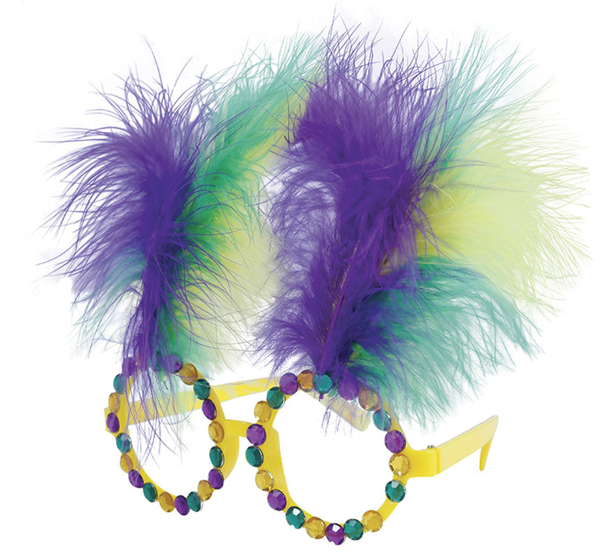 Translation missing: en.Gafas Circulares con Plumas Altas