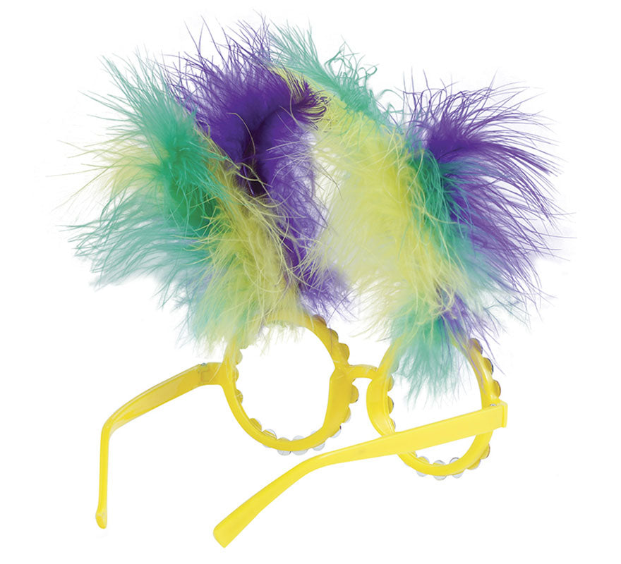 Translation missing: en.Gafas Circulares con Plumas Altas