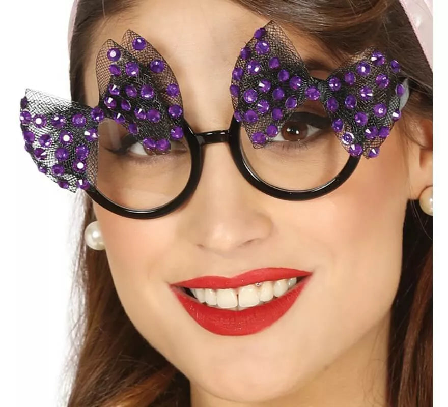 Gafas con 2 Lazos Lila