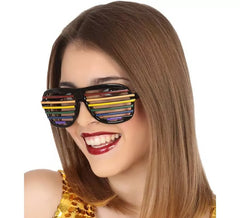 Glasses with Multicolor Bars