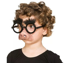 Glasses with Pig Eyebrows and Nose