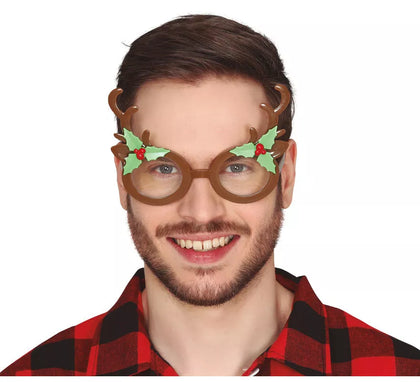 Gafas Cuernos de Reno con Muérdago