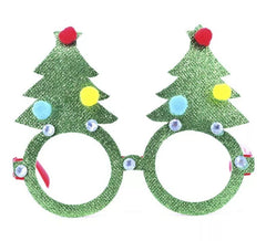 Glitter Christmas Tree Glasses