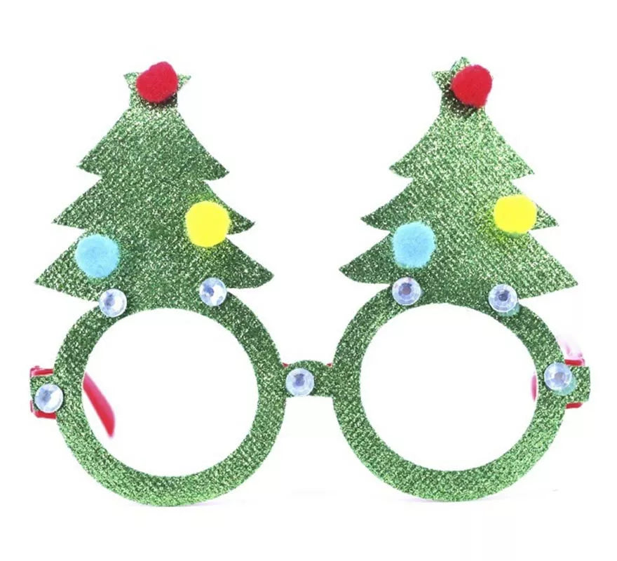 Translation missing: en.Gafas de Árbol de Navidad con brillantina