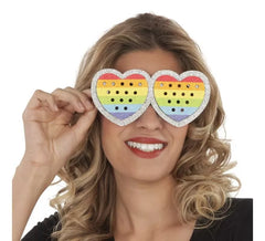 Rainbow Hearts Glasses