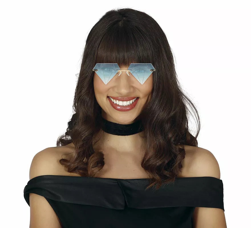 Gafas de Diamantes azul adulto