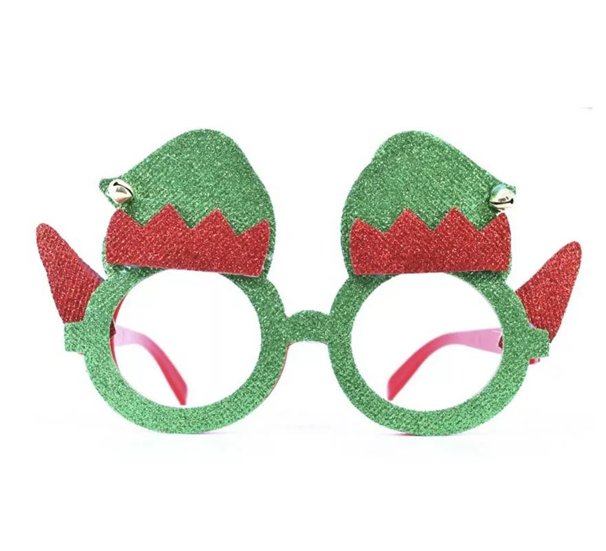 Translation missing: en.Gafas de Elfo Ayudante de Papá Noel con brillantina