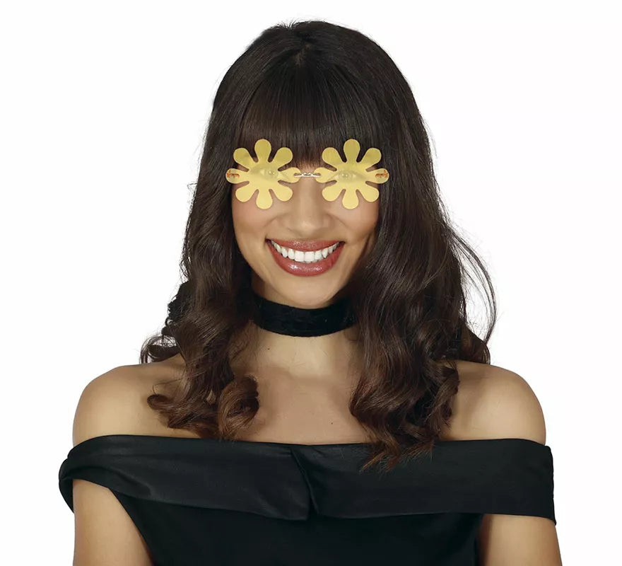 Gafas de Flores amarillas adulto