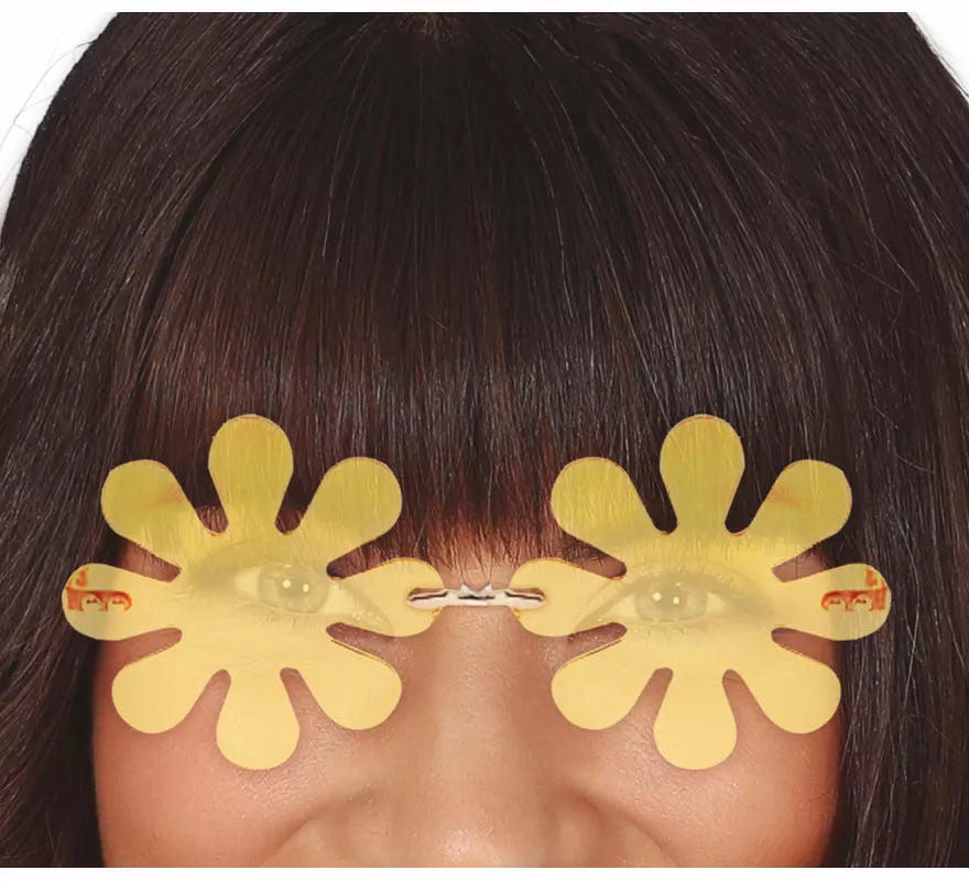 Gafas de Flores amarillas adulto