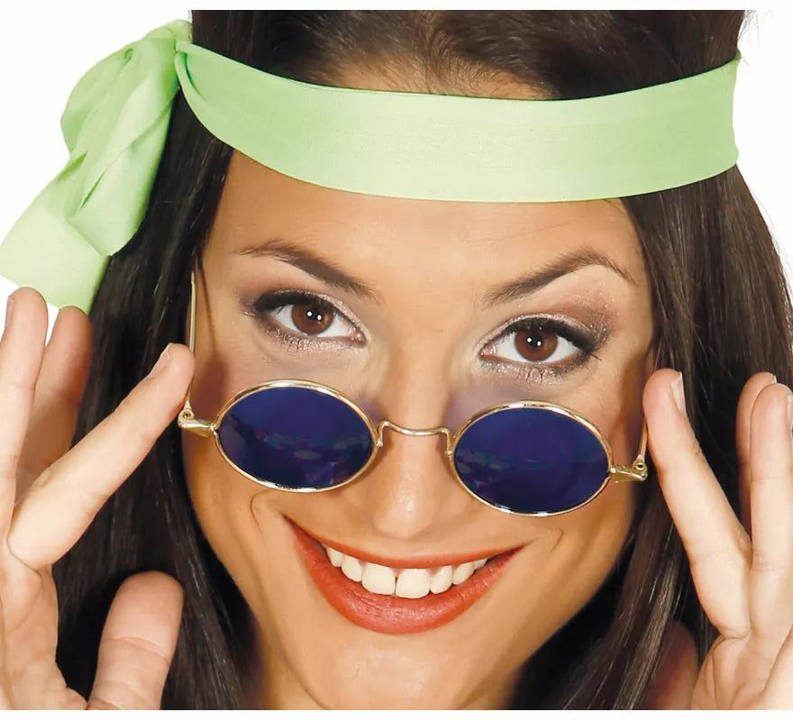 Gafas de Hippie circulares en varios colores adulto