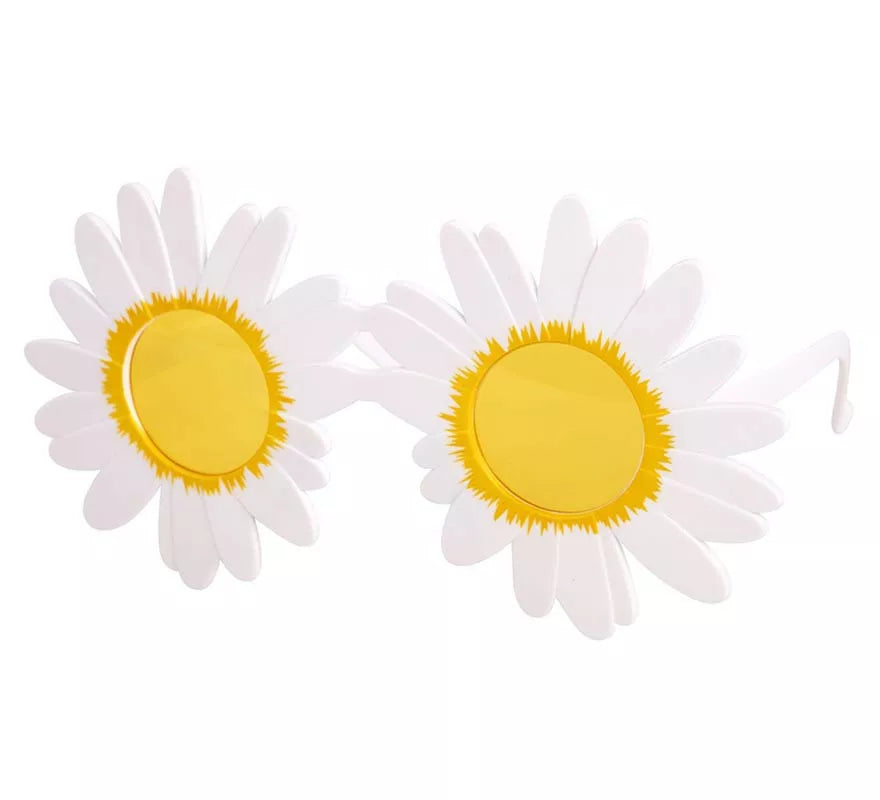 Gafas de Hippies Margaritas adulto de 18x9,5 cm
