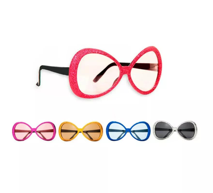 Gafas de Mosca con purpurina colores surtidos