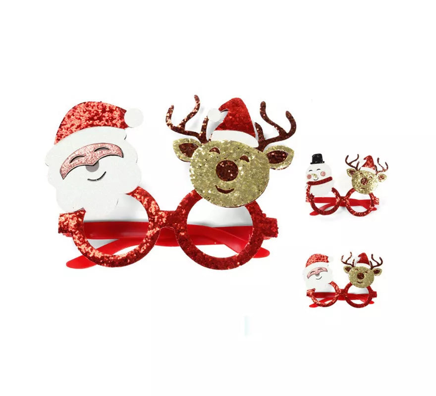 Gafas de Navidad con Brillantina en modelos surtidos
