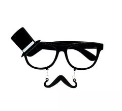 Groom with mustache glasses