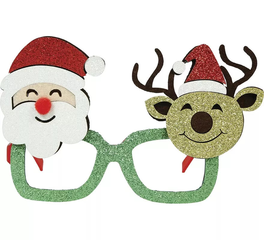 Gafas de Papá Noel y Reno