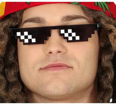 Black and White Pixel Glasses
