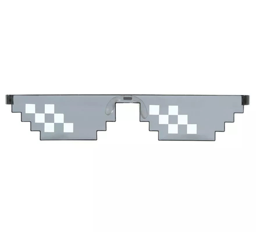Gafas de Pixel Negro y Blanco