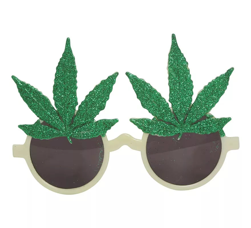 Gafas de Rastafari con hojas de Marihuana