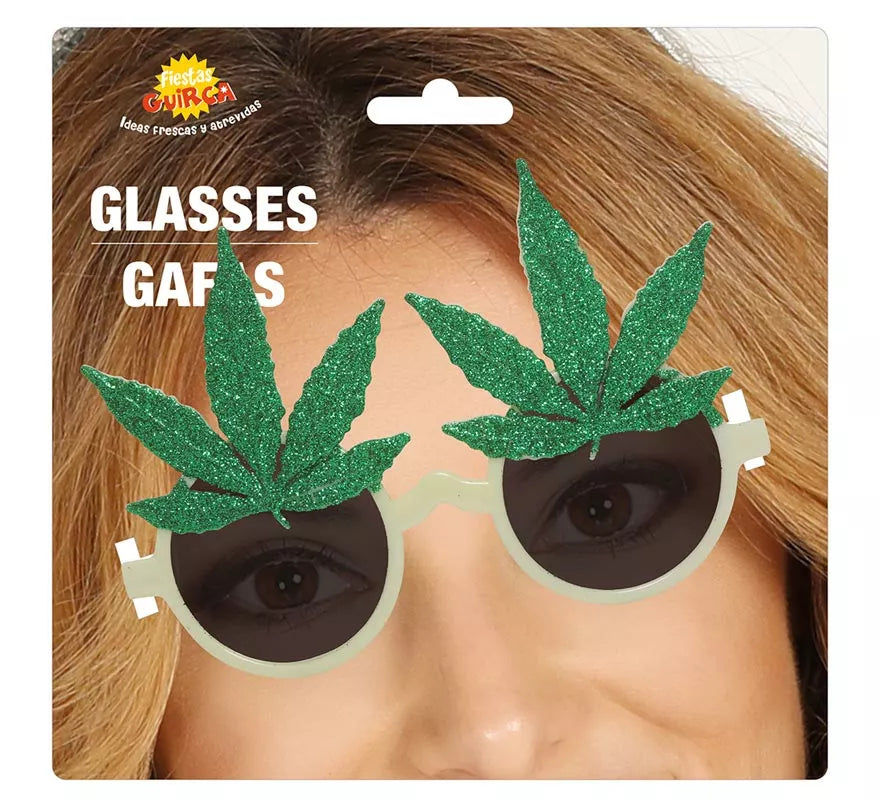 Gafas de Rastafari con hojas de Marihuana